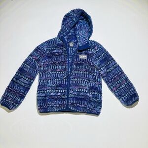 Eddie Bauer Kids Fleece Zip Up Jacket Size XS Blue Pink